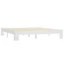 Estructura de cama de madera maciza de pino blanco 160x200 cm de vidaXL, Camas y somieres - Ref: Foro24-283296, Precio: 171,5...