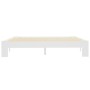 Estructura de cama de madera maciza de pino blanco 160x200 cm de vidaXL, Camas y somieres - Ref: Foro24-283296, Precio: 181,3...