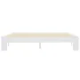 Estructura de cama de madera maciza de pino blanco 160x200 cm de vidaXL, Camas y somieres - Ref: Foro24-283296, Precio: 171,5...