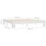Estructura de cama de madera maciza de pino blanco 160x200 cm de vidaXL, Camas y somieres - Ref: Foro24-283296, Precio: 181,3...