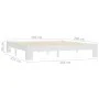 Estructura de cama de madera maciza de pino blanco 160x200 cm de vidaXL, Camas y somieres - Ref: Foro24-283296, Precio: 171,5...