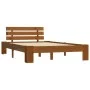 Estructura de cama madera maciza pino marrón miel 140x200 cm de vidaXL, Camas y somieres - Ref: Foro24-283181, Precio: 115,39...