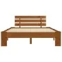 Estructura de cama madera maciza pino marrón miel 140x200 cm de vidaXL, Camas y somieres - Ref: Foro24-283181, Precio: 115,39...