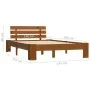Estructura de cama madera maciza pino marrón miel 140x200 cm de vidaXL, Camas y somieres - Ref: Foro24-283181, Precio: 115,39...