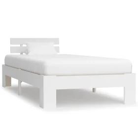 Solid white pine wood bed frame 90x200 cm by vidaXL, Beds and slatted bases - Ref: Foro24-283154, Price: 95,31 €, Discount: %