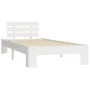 Estructura de cama de madera maciza de pino blanco 90x200 cm de vidaXL, Camas y somieres - Ref: Foro24-283154, Precio: 95,49 ...