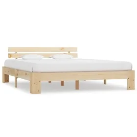 Solid pine wood bed frame 180x200 cm by vidaXL, Beds and slatted bases - Ref: Foro24-283165, Price: 130,74 €, Discount: %