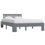 Solid gray pine wood bed frame 140x200 cm by vidaXL, Beds and slatted bases - Ref: Foro24-283169, Price: 110,99 €, Discount: %