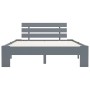 Solid gray pine wood bed frame 140x200 cm by vidaXL, Beds and slatted bases - Ref: Foro24-283169, Price: 110,99 €, Discount: %