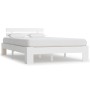 Estructura de cama de madera maciza de pino blanco 140x200 cm de vidaXL, Camas y somieres - Ref: Foro24-283157, Precio: 116,9...