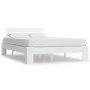 Estructura de cama de madera maciza de pino blanco 140x200 cm de vidaXL, Camas y somieres - Ref: Foro24-283157, Precio: 115,6...