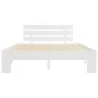 Estructura de cama de madera maciza de pino blanco 140x200 cm de vidaXL, Camas y somieres - Ref: Foro24-283157, Precio: 115,6...