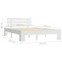 Solid white pine wood bed frame 140x200 cm by vidaXL, Beds and slatted bases - Ref: Foro24-283157, Price: 115,63 €, Discount: %