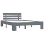 Estructura de cama de madera maciza de pino gris 120x200 cm de vidaXL, Camas y somieres - Ref: Foro24-283168, Precio: 115,71 ...