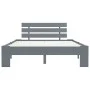 Solid gray pine wood bed frame 120x200 cm by vidaXL, Beds and slatted bases - Ref: Foro24-283168, Price: 114,76 €, Discount: %