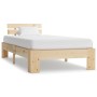 Solid pine wood bed frame 100x200 cm by vidaXL, Beds and slatted bases - Ref: Foro24-283161, Price: 133,60 €, Discount: %
