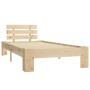 Solid pine wood bed frame 100x200 cm by vidaXL, Beds and slatted bases - Ref: Foro24-283161, Price: 133,60 €, Discount: %