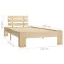 Estructura de cama de madera maciza de pino 100x200 cm de vidaXL, Camas y somieres - Ref: Foro24-283161, Precio: 131,76 €, De...