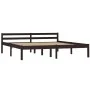 Estructura de cama madera maciza pino marrón oscuro 160x200 cm de vidaXL, Camas y somieres - Ref: Foro24-283206, Precio: 99,6...