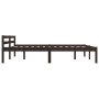 Estructura de cama madera maciza pino marrón oscuro 160x200 cm de vidaXL, Camas y somieres - Ref: Foro24-283206, Precio: 101,...