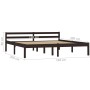 Estructura de cama madera maciza pino marrón oscuro 160x200 cm de vidaXL, Camas y somieres - Ref: Foro24-283206, Precio: 101,...