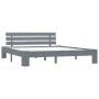 Estructura de cama de madera maciza de pino gris 180x200 cm de vidaXL, Camas y somieres - Ref: Foro24-283171, Precio: 125,77 ...