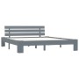 Solid gray pine wood bed frame 180x200 cm by vidaXL, Beds and slatted bases - Ref: Foro24-283171, Price: 127,10 €, Discount: %