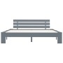 Solid gray pine wood bed frame 180x200 cm by vidaXL, Beds and slatted bases - Ref: Foro24-283171, Price: 127,10 €, Discount: %
