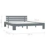Estructura de cama de madera maciza de pino gris 180x200 cm de vidaXL, Camas y somieres - Ref: Foro24-283171, Precio: 125,77 ...