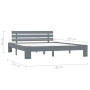 Solid gray pine wood bed frame 180x200 cm by vidaXL, Beds and slatted bases - Ref: Foro24-283171, Price: 127,10 €, Discount: %