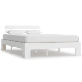 Estructura de cama de madera maciza de pino blanco 120x200 cm de vidaXL, Camas y somieres - Ref: Foro24-283156, Precio: 121,0...