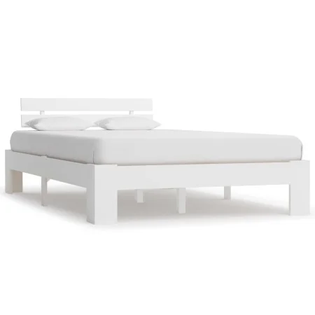 Estructura de cama de madera maciza de pino blanco 120x200 cm de vidaXL, Camas y somieres - Ref: Foro24-283156, Precio: 120,8...