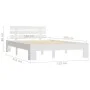 Estructura de cama de madera maciza de pino blanco 120x200 cm de vidaXL, Camas y somieres - Ref: Foro24-283156, Precio: 120,8...