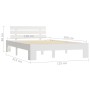 Solid white pine wood bed frame 120x200 cm by vidaXL, Beds and slatted bases - Ref: Foro24-283156, Price: 122,51 €, Discount: %