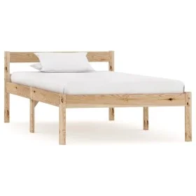 Bettgestell aus massivem Kiefernholz, 100 x 200 cm von vidaXL, Betten und Lattenroste - Ref: Foro24-283191, Preis: 93,27 €, R...