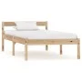 Solid pine wood bed frame 100x200 cm by vidaXL, Beds and slatted bases - Ref: Foro24-283191, Price: 93,27 €, Discount: %