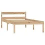 Solid pine wood bed frame 100x200 cm by vidaXL, Beds and slatted bases - Ref: Foro24-283191, Price: 93,27 €, Discount: %