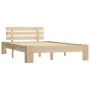 Estructura de cama de madera maciza de pino 140x200 cm de vidaXL, Camas y somieres - Ref: Foro24-283163, Precio: 121,47 €, De...