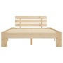 Estructura de cama de madera maciza de pino 140x200 cm de vidaXL, Camas y somieres - Ref: Foro24-283163, Precio: 121,47 €, De...