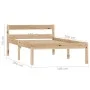 Bettgestell aus massivem Kiefernholz, 100 x 200 cm von vidaXL, Betten und Lattenroste - Ref: Foro24-283191, Preis: 93,27 €, R...