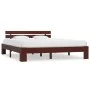 Estructura de cama madera maciza pino marrón oscuro 160x200 cm de vidaXL, Camas y somieres - Ref: Foro24-283176, Precio: 120,...