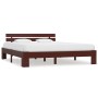 Estructura de cama madera maciza pino marrón oscuro 160x200 cm de vidaXL, Camas y somieres - Ref: Foro24-283176, Precio: 121,...