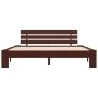 Estructura de cama madera maciza pino marrón oscuro 160x200 cm de vidaXL, Camas y somieres - Ref: Foro24-283176, Precio: 120,...