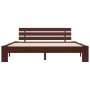 Estructura de cama madera maciza pino marrón oscuro 160x200 cm de vidaXL, Camas y somieres - Ref: Foro24-283176, Precio: 121,...