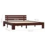 Estructura de cama madera maciza pino marrón oscuro 160x200 cm de vidaXL, Camas y somieres - Ref: Foro24-283176, Precio: 120,...