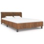 Brown artificial suede leather bed frame 120x200 cm by vidaXL, Beds and slatted bases - Ref: Foro24-284890, Price: 154,83 €, ...
