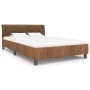 Brown artificial suede leather bed frame 120x200 cm by vidaXL, Beds and slatted bases - Ref: Foro24-284890, Price: 150,50 €, ...