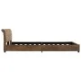 Brown artificial suede leather bed frame 120x200 cm by vidaXL, Beds and slatted bases - Ref: Foro24-284890, Price: 150,50 €, ...