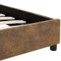 Braunes Bettgestell aus Kunstleder, 120 x 200 cm von vidaXL, Betten und Lattenroste - Ref: Foro24-284890, Preis: 155,68 €, Ra...