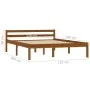 Bettgestell aus massivem Kiefernholz, honigbraun, 120 x 200 cm von vidaXL, Betten und Lattenroste - Ref: Foro24-283210, Preis...